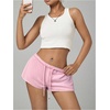 image:imageRoseSeek Womens Low Rise SweatShorts Elastic Drawstring Waist Sweat Shorts Summer Running Lounge Mini ShortsLight Pink