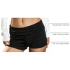 image:imageRoseSeek Womens Micro Shorts Elastic Waist Skinny Mini Shorts Casual Low Rise Y2K Shorts LoungeBlack