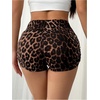 image:imageRoseSeek Womens Micro Shorts Elastic Waist Skinny Mini Shorts Casual Low Rise Y2K Shorts LoungeCheetah Brown