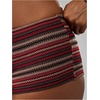 image:imageRoseSeek Womens Micro Shorts Striped Knit Crochet Mini Shorts Y2K Color Block Low Rise Beach Festival OutfitsBurgundy