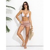 image:imageRoseSeek Womens Micro Shorts Striped Knit Crochet Mini Shorts Y2K Color Block Low Rise Beach Festival OutfitsMix Color