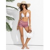 image:imageRoseSeek Womens Micro Shorts Striped Knit Crochet Mini Shorts Y2K Color Block Low Rise Beach Festival OutfitsMulticolor Hot Pink