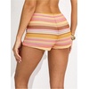 image:imageRoseSeek Womens Micro Shorts Striped Knit Crochet Mini Shorts Y2K Color Block Low Rise Beach Festival OutfitsMulticolor Pink