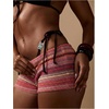 image:imageRoseSeek Womens Micro Shorts Striped Knit Crochet Mini Shorts Y2K Color Block Low Rise Beach Festival OutfitsPink