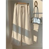 image:imageRoseSeek Womens Polka Dots Wide Leg Pants Drawstring High Waisted Baggy Pants Casual TrousersApricot