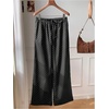 image:imageRoseSeek Womens Polka Dots Wide Leg Pants Drawstring High Waisted Baggy Pants Casual TrousersBlack