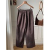 image:imageRoseSeek Womens Polka Dots Wide Leg Pants Drawstring High Waisted Baggy Pants Casual TrousersCoffee Brown