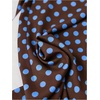 image:imageRoseSeek Womens Polka Dots Wide Leg Pants Drawstring High Waisted Baggy Pants Casual TrousersCoffee Brown and Blue