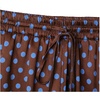 image:imageRoseSeek Womens Polka Dots Wide Leg Pants Drawstring High Waisted Baggy Pants Casual TrousersCoffee Brown and Blue