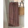 image:imageRoseSeek Womens Polka Dots Wide Leg Pants Drawstring High Waisted Baggy Pants Casual TrousersMulticolor Brown