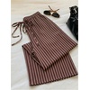 image:imageRoseSeek Womens Polka Dots Wide Leg Pants Drawstring High Waisted Baggy Pants Casual TrousersMulticolor Brown
