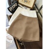 image:imageRoseSeek Womens Slit Front A Line Skorts High Waisted Mini Shorts Dressy Casual Shorts Summer OutfitsKhaki