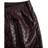 image:imageRoseSeek Womens Stretchy Faux Leather Shorts Side Zipper Y2K Straight Leg Micro Going Out Shorts StreetwearMaroon