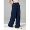 image:imageRoseSeek Womens Tall Baggy Sweatpants Drawstring Wide Leg Sweatpants Loose Casual Sweat Pants TrousersDeep Medium Blue