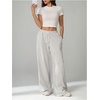 image:imageRoseSeek Womens Tall Baggy Sweatpants Drawstring Wide Leg Sweatpants Loose Casual Sweat Pants TrousersGrey