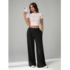 image:imageRoseSeek Womens Tall Baggy Sweatpants Drawstring Wide Leg Sweatpants Loose Casual Sweat Pants TrousersSolid Black