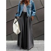 image:imageRoseSeek Womens Wide Leg Sweatpants High Elastic Waist Flowy Palazzo Pants Loose Baggy Pants BottomsDark Grey