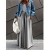 image:imageRoseSeek Womens Wide Leg Sweatpants High Elastic Waist Flowy Palazzo Pants Loose Baggy Pants BottomsGrey
