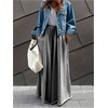 image:imageRoseSeek Womens Wide Leg Sweatpants High Elastic Waist Flowy Palazzo Pants Loose Baggy Pants BottomsPlain Light Grey
