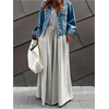 image:imageRoseSeek Womens Wide Leg Sweatpants High Elastic Waist Flowy Palazzo Pants Loose Baggy Pants BottomsPure Grey