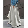 image:imageRoseSeek Womens Wide Leg Sweatpants High Elastic Waist Flowy Palazzo Pants Loose Baggy Pants BottomsPure Grey