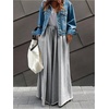 image:imageRoseSeek Womens Wide Leg Sweatpants High Elastic Waist Flowy Palazzo Pants Loose Baggy Pants BottomsSolid Grey