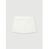 image:imageRoseSeek Womens Zip Up Skort Low Rise Mini Skirt A Line Belted Going Out ShortsBeige White