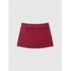 image:imageRoseSeek Womens Zip Up Skort Low Rise Mini Skirt A Line Belted Going Out ShortsBurgundy