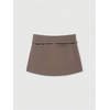 image:imageRoseSeek Womens Zip Up Skort Low Rise Mini Skirt A Line Belted Going Out ShortsCoffee Brown