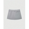 image:imageRoseSeek Womens Zip Up Skort Low Rise Mini Skirt A Line Belted Going Out ShortsLight Grey