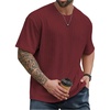 image:imageMens Big and Tall Shirts Textured Knit Tshirt Shirts Casual Summer Tops TrendyBurgundy