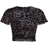 image:imageRoseSeek Girls 2 Piece Outfits Star Graphic Y2K Sheer Mesh Shirts and Spaghetti Strap Camisole TopsLeopard Black