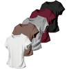image:imageRoseSeek Girls 5 Packs T Shirts Short Sleeve Ruched Tee Tops Summer Fitted Crewneck Basic TopMulticolor