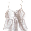 image:imageRoseSeek Girls Boho Bowknot Hollow Out Camisole Tops Spaghetti Strap V Neck Babydoll Crop TopWhite