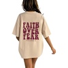 image:imageRoseSeek Girls Bow Leopard Graphic Tees Short Sleeve Preppy Summer T Shirt Aesthetic Baggy TopsLetter Apricot