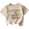 image:imageRoseSeek Girls Car Print Graphic Tees Short Sleeve TShirts Casual Crew Neck TopsApricot