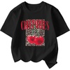 image:imageRoseSeek Girls Cherry Leopard Shirt Short Sleeve Loose Cute Summer T Shirt Trendy Aesthetic Baggy TopsBlack and Red