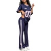 image:imageRoseSeek Girls Clothing Sets Number Graphic Short Sleeve Jersey Shirts and Bow Flare Leggings Y2K OutfitsRoyal Blue