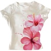 image:imageRoseSeek Girls Floral Graphic Crop Tops Tees Short Sleeve Crewneck Cute Slim Fit T Shirt Summer TopsFloral White