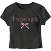 image:imageRoseSeek Girls Graphic Tee Crew Neck Letter Bow Print Crop Tops Casual Cute Short Sleeve T ShirtBlack