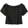 image:imageRoseSeek Girls Graphic Tees Off The Shoulder Tops Short Sleeve Jersey Shirts Y2K Crop TopsBlack