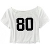 image:imageRoseSeek Girls Graphic Tees Off The Shoulder Tops Short Sleeve Jersey Shirts Y2K Crop TopsWhite