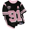 image:imageRoseSeek Girls Jersey Shirts Color Block Number Graphic Tees Short Sleeve Crew Neck Sports T ShirtBlack and Pink Letter