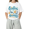 image:imageRoseSeek Girls Letter Animal Graphic Tees Short Sleeve Crewneck T Shirts Oversized Vacation Summer TopsLetter White