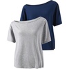 image:imageRoseSeek Girls Off The Shoulder Tops Short Sleeve Cute Summer T Shirts for Teens Girls Y2k Tops TrendyBlue Grey