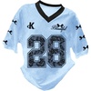 image:imageRoseSeek Girls Oversized Tshirts Number Graphic Jersey Shirts V Neck Short Sleeve Sports Tee Tops StreetwearLight Blue