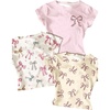 image:imageRoseSeek Girls Shirts 3 Packs Graphic Tees Vacation Hibiscus Top Crewneck Short Sleeve Cute Tops Summer Slim Fit T ShirtBowknot Multicolor