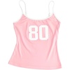 image:imageRoseSeek Girls Sleeveless Jersey Shirts Number Graphic Camisole Tops Workout Sports Y2K TopNumber Pink