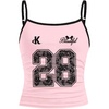 image:imageRoseSeek Girls Sleeveless Jersey Shirts Number Graphic Camisole Tops Workout Sports Y2K TopPink