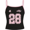 image:imageRoseSeek Girls Sleeveless Jersey Shirts Number Graphic Camisole Tops Workout Sports Y2K TopPink and Black